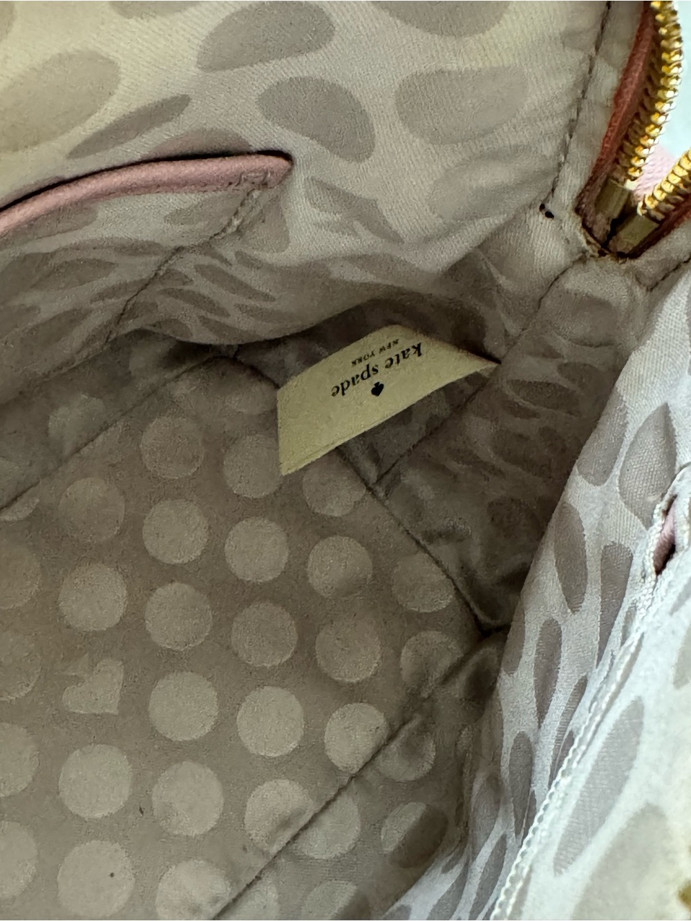 Kate Spade Dusty Pink Saffiano Satchel with Gold Hardware & Matching Wallet - Picture 4 of 16